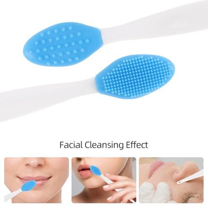 48 Pack Lip Scrub Brush - Silicone Double Sided Lip Exfoliator for Men Women, 6 Colors