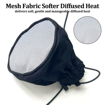 Foldable Travel Hair Diffuser Sock for Curly & Wavy Hair – Universal Fit for Most Standard Hair Dryers (Silver)