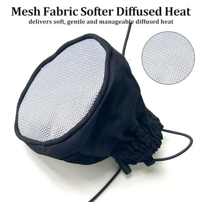 Foldable Travel Hair Diffuser Sock for Curly & Wavy Hair – Universal Fit for Most Standard Hair Dryers (Silver)