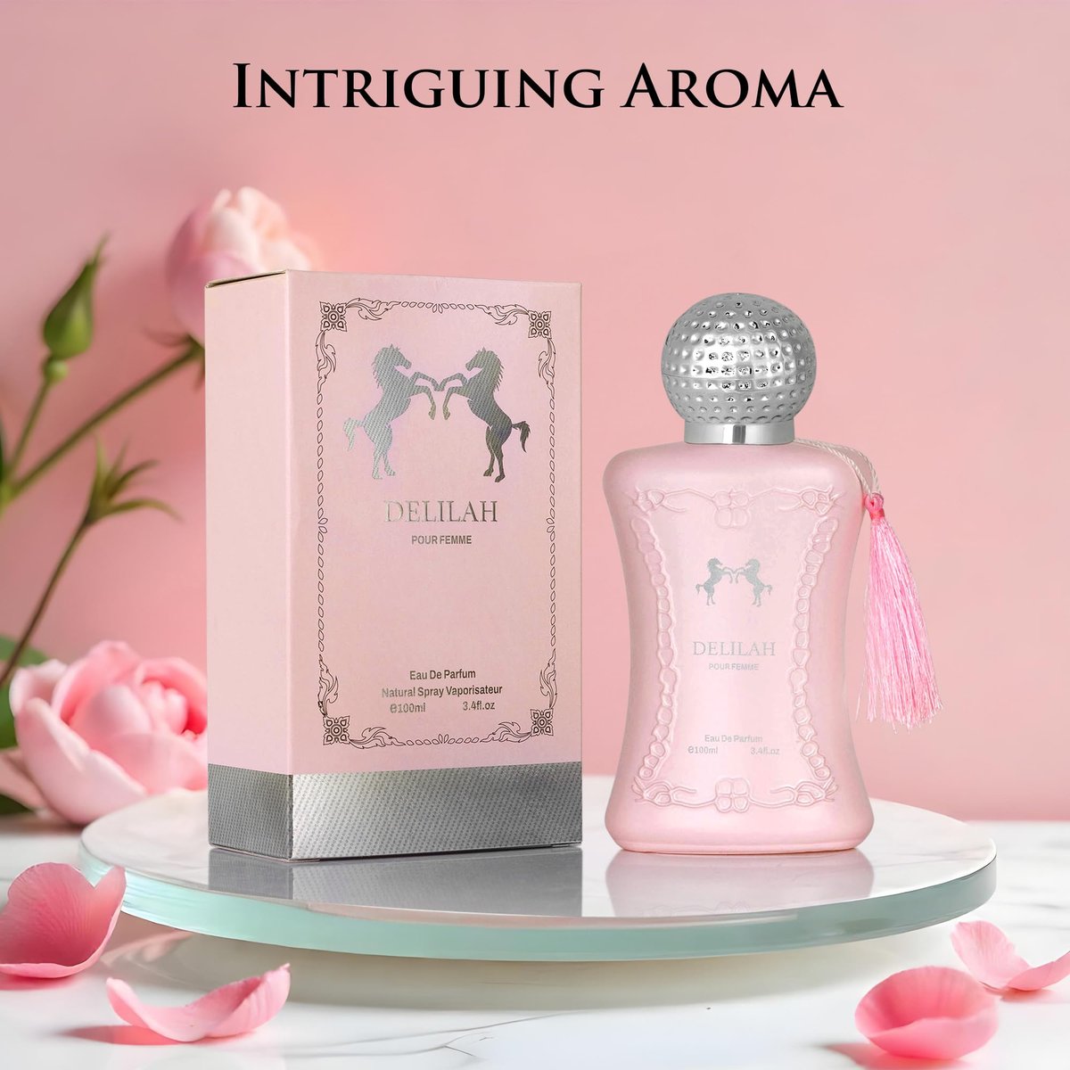 Delilah for Women Eau de Parfum - Floral Fruity Fragrance with Rose, Peony & Lychee - 100ml (3.4 Fl Oz) - URBAN COLLECTION Avelisse