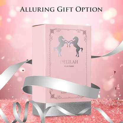 Delilah for Women Eau de Parfum - Floral Fruity Fragrance with Rose, Peony & Lychee - 100ml (3.4 Fl Oz) - URBAN COLLECTION Avelisse