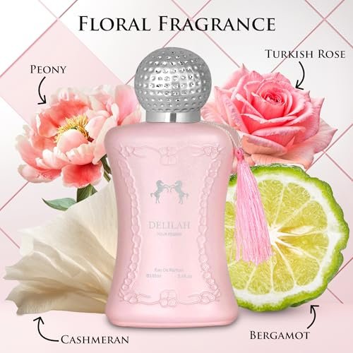 Delilah for Women Eau de Parfum - Floral Fruity Fragrance with Rose, Peony & Lychee - 100ml (3.4 Fl Oz) - URBAN COLLECTION Avelisse