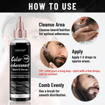 WOZUTUNT Enhancement Color Hair Enhancer For Beard & Lineup - Hairline Filler Spray Enhancements Barber Spray - Barber Beard Liner For Thicker & Fuller Hairstyling Men's Grooming Products Avelisse