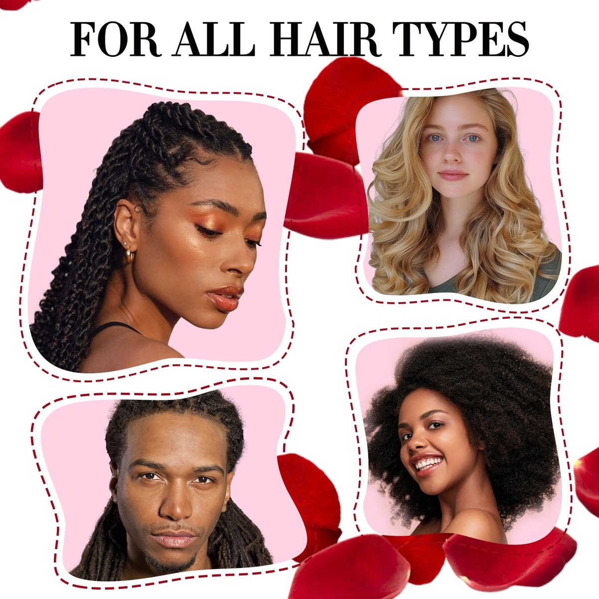 Rose Water Hair Moisturizing Refreshing Spray for Locs - Peppermint & Rose Water Scalp Moisturizer, Hydrating Dreadlock Spray, Nourishing Natural Loc Care & Maintenance, 8.45 Fl Oz - görsel 15