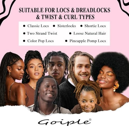 Rose Water Hair Moisturizing Refreshing Spray for Locs - Peppermint & Rose Water Scalp Moisturizer, Hydrating Dreadlock Spray, Nourishing Natural Loc Care & Maintenance, 8.45 Fl Oz