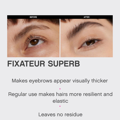 Vivienne Sabó Brow Gel Fixateur Superb – Clear Brow Gel for All-Day Hold, Smudge-Resistant Laminated Look, Precision Styling Brush, Lightweight Texture, 0.2 fl oz Avelisse