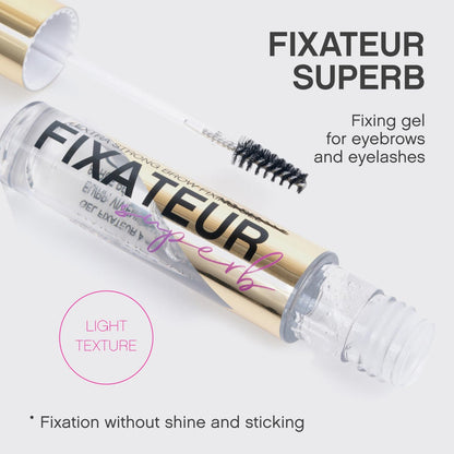 Vivienne Sabó Brow Gel Fixateur Superb – Clear Brow Gel for All-Day Hold, Smudge-Resistant Laminated Look, Precision Styling Brush, Lightweight Texture, 0.2 fl oz Avelisse