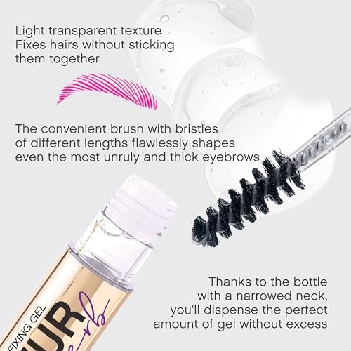 Vivienne Sabó Brow Gel Fixateur Superb – Clear Brow Gel for All-Day Hold, Smudge-Resistant Laminated Look, Precision Styling Brush, Lightweight Texture, 0.2 fl oz Avelisse