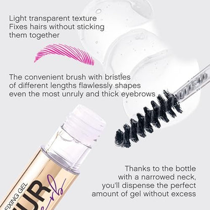 Vivienne Sabó Brow Gel Fixateur Superb – Clear Brow Gel for All-Day Hold, Smudge-Resistant Laminated Look, Precision Styling Brush, Lightweight Texture, 0.2 fl oz Avelisse