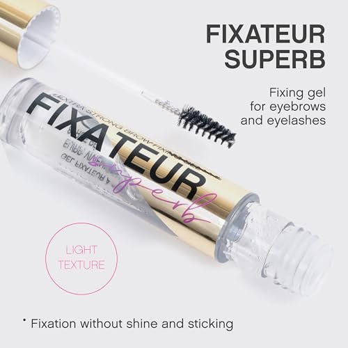 Vivienne Sabó Brow Gel Fixateur Superb – Clear Brow Gel for All-Day Hold, Smudge-Resistant Laminated Look, Precision Styling Brush, Lightweight Texture, 0.2 fl oz Avelisse
