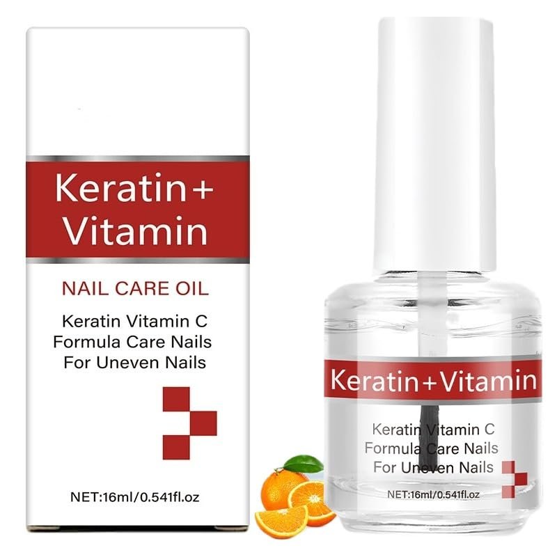 Keratin + Vitamins C Nail & Cuticle Oil - Strengthening and Moisturizing Care for Cracked Nails and Rigid Cuticles, Deep Hydration for Nail Growth Avelisse
