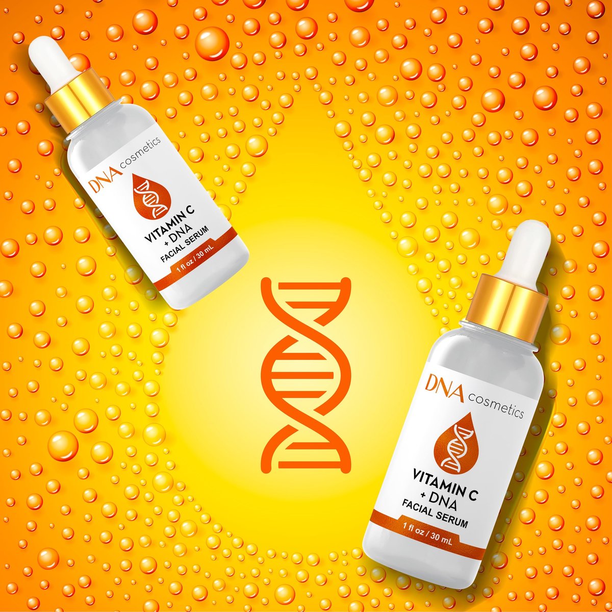 DNA Cosmetics Vitamin C Face Serum with PDRN DNA Repair Technology – Anti-Aging, Brightening, Collagen Boosting – 1 fl oz (30 mL) - görsel 7