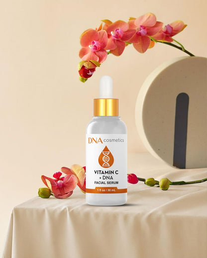DNA Cosmetics Vitamin C Face Serum with PDRN DNA Repair Technology – Anti-Aging, Brightening, Collagen Boosting – 1 fl oz (30 mL)
