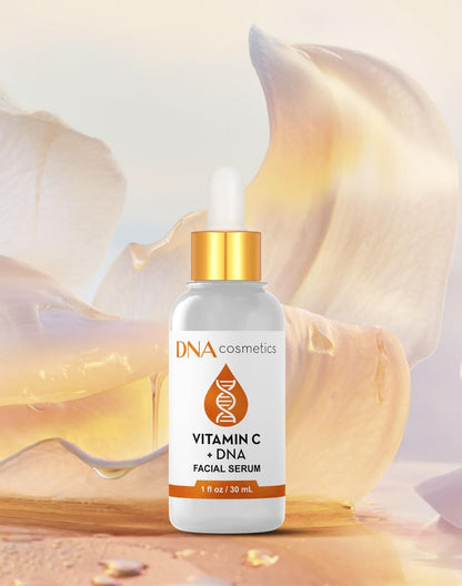 DNA Cosmetics Vitamin C Face Serum with PDRN DNA Repair Technology – Anti-Aging, Brightening, Collagen Boosting – 1 fl oz (30 mL)