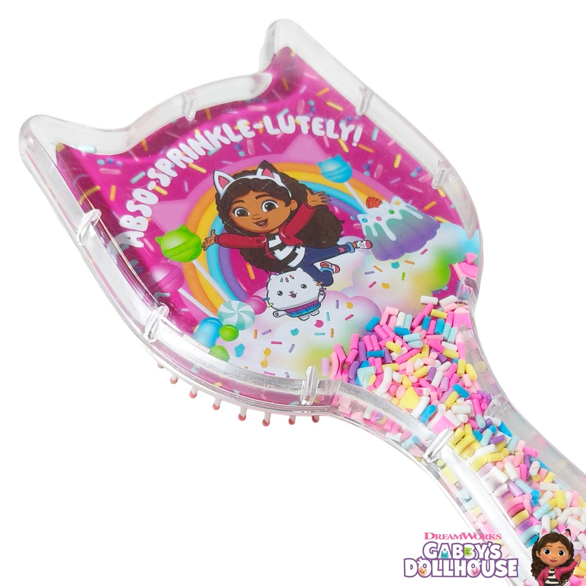 LUV HER Kids' Detangling Confetti Hair Brush – Gabby's Dollhouse Design, Gentle for Wet & Dry Hair, Ages 3+ Avelisse