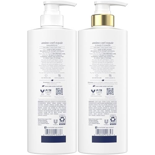 Dove Amino Curl Repair Shampoo and Conditioner Set – Damage Therapy Bio-Protein Care for Coily & Curly Hair, 18 Oz Each (Pack of 2) - görsel 4