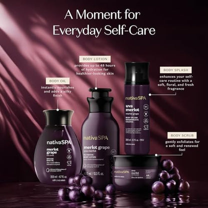 Nativa SPA by O Boticário Merlot Grape Body Scrub – Exfoliating Body Scrub for Smooth, Glowing Skin, 7.05 oz (200 g)