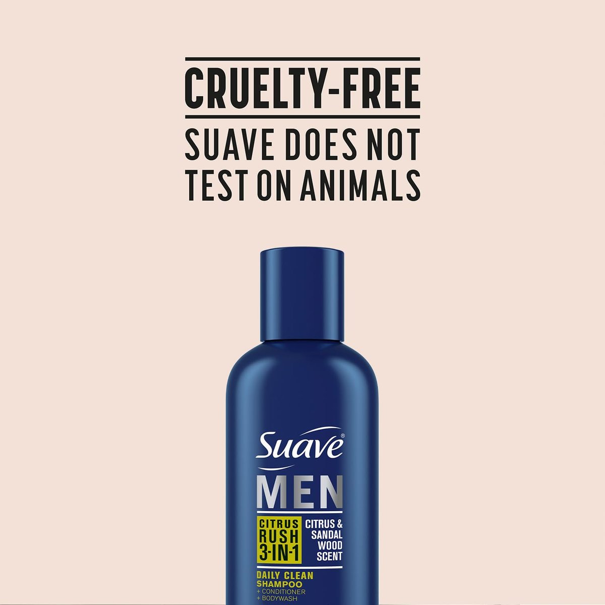 Suave Men's 3-in-1 Shampoo, Conditioner, & Body Wash, Travel-Size 6-Pack, Citrus Rush, 3 Oz Each Avelisse