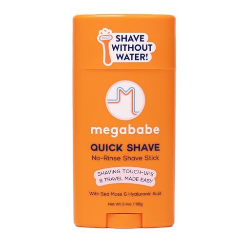 Megababe Quick Shave No-Rinse Shave Stick – Travel-Friendly Shaving Touch-Ups with Sea Moss & Hyaluronic Acid, 2.4 oz Avelisse