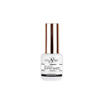 Beauty Cre8tion Soak Off Gel Nail Polish | Super White | Chip Resistant & Fast Drying | 0.5 fl oz Avelisse