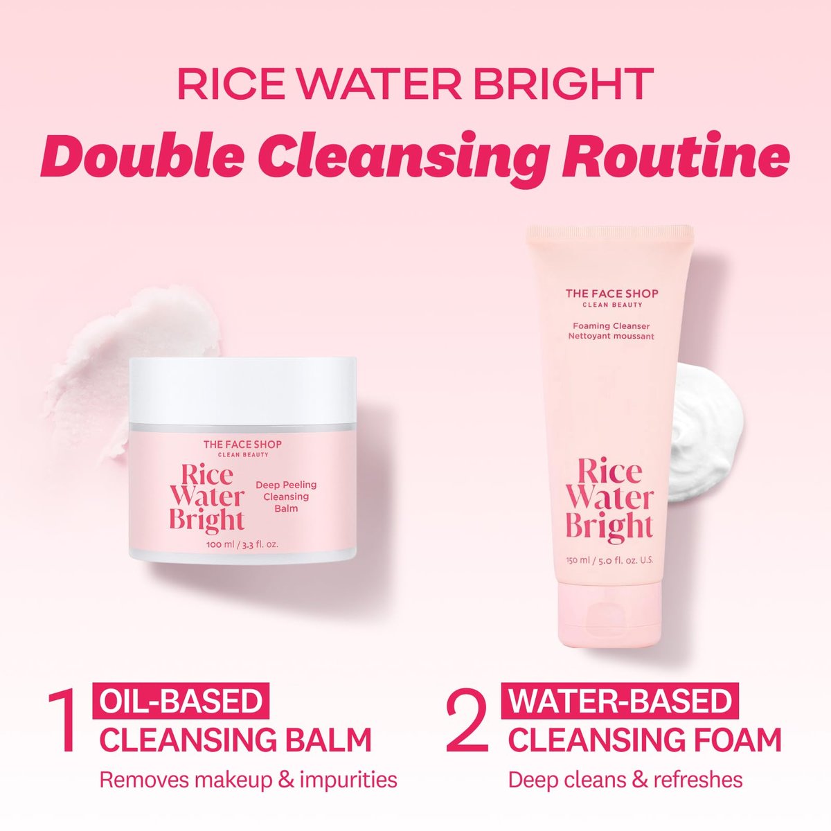 The Face Shop Rice Water Bright Cleansing Balm – 4-in-1 Makeup Remover with Korean Rice Extract & Lavender Oil, 100ml Avelisse
