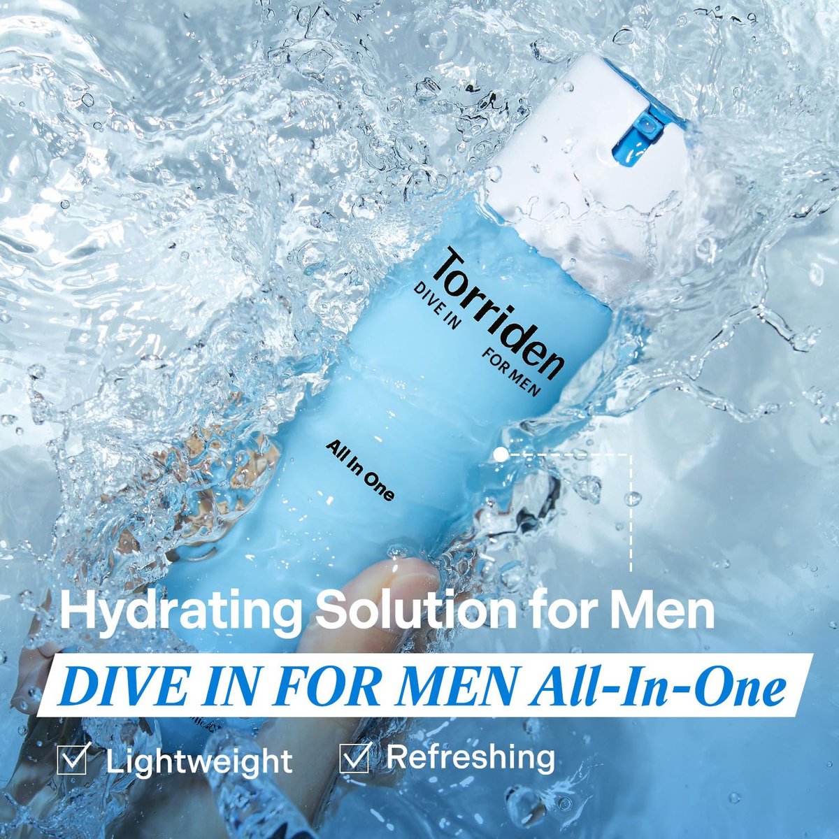 Torriden DIVE IN FOR MEN All In One 200ml - Hydrating & Sebum Care Face Moisturizer with Hyaluronic Acid, Panthenol, Allantoin Avelisse