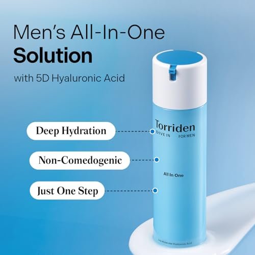 Torriden DIVE IN FOR MEN All In One 200ml - Hydrating & Sebum Care Face Moisturizer with Hyaluronic Acid, Panthenol, Allantoin Avelisse