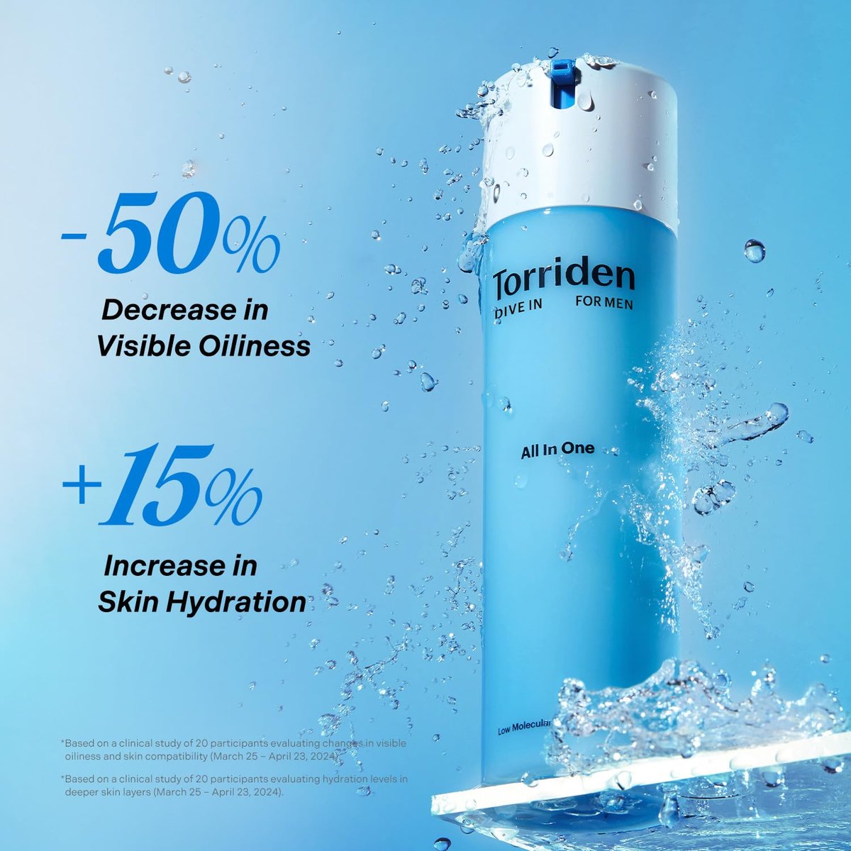 Torriden DIVE IN FOR MEN All In One 200ml - Hydrating & Sebum Care Face Moisturizer with Hyaluronic Acid, Panthenol, Allantoin Avelisse