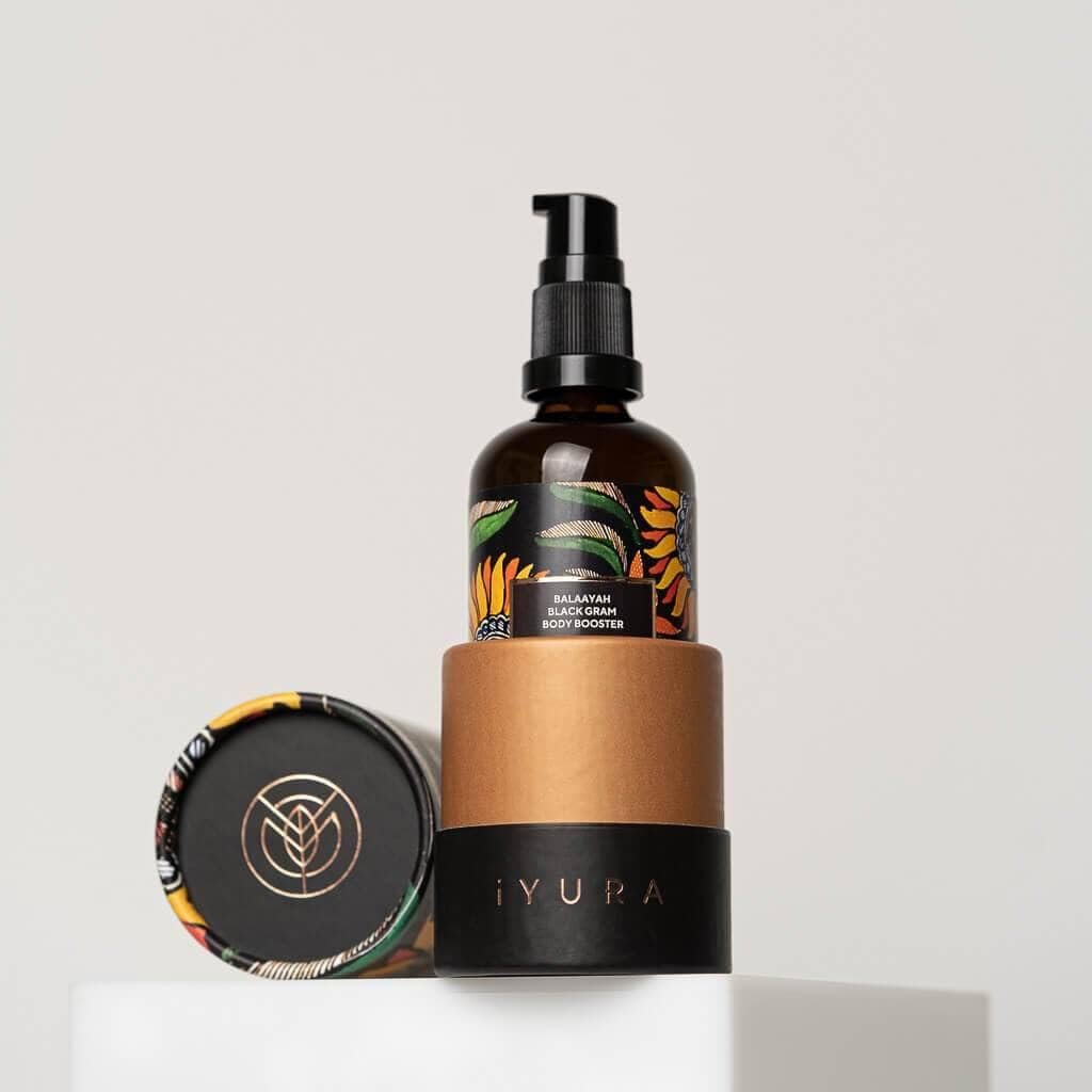 iYURA Balaayah Black Gram Body Booster – Natural Body Oil for Crepey, Mature Skin, Firms Sagging Skin on Arms & Legs, Long-Lasting Moisturization, 3.38 fl oz (100 ml) Avelisse