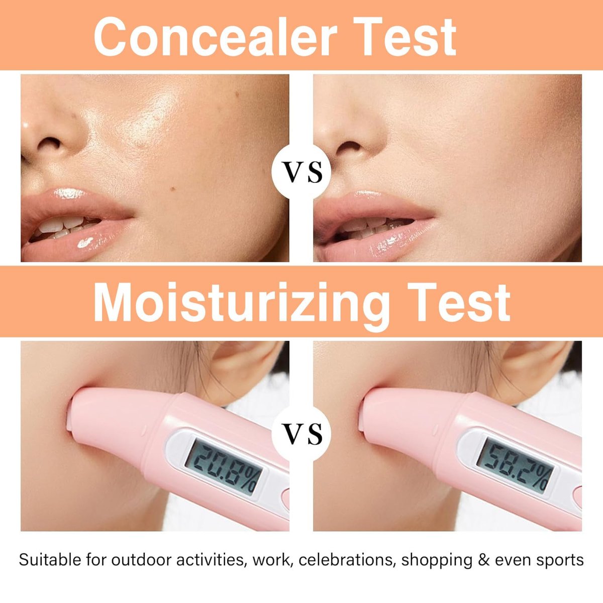 PERVALA 2Pcs Mushroom Head Air Cushion CC Cream - Natural Color, Long Lasting Oil Control BB Cream for All Skin Types, Moisturizing Foundation Face Makeup Set with Foundation Brush - görsel 7