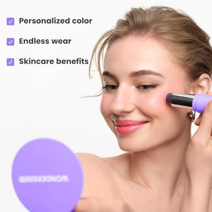 Wonderskin pHlush Stick - pH-Activated Cream Blush for Cheeks and Lips, Color-Adjusting Multi-Use Makeup Avelisse
