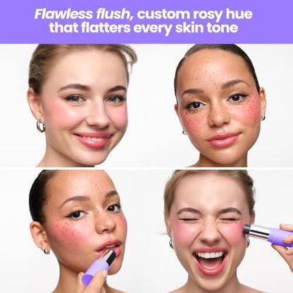 Wonderskin pHlush Stick - pH-Activated Cream Blush for Cheeks and Lips, Color-Adjusting Multi-Use Makeup Avelisse