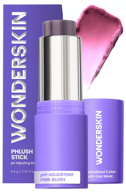 Wonderskin pHlush Stick - pH-Activated Cream Blush for Cheeks and Lips, Color-Adjusting Multi-Use Makeup Avelisse