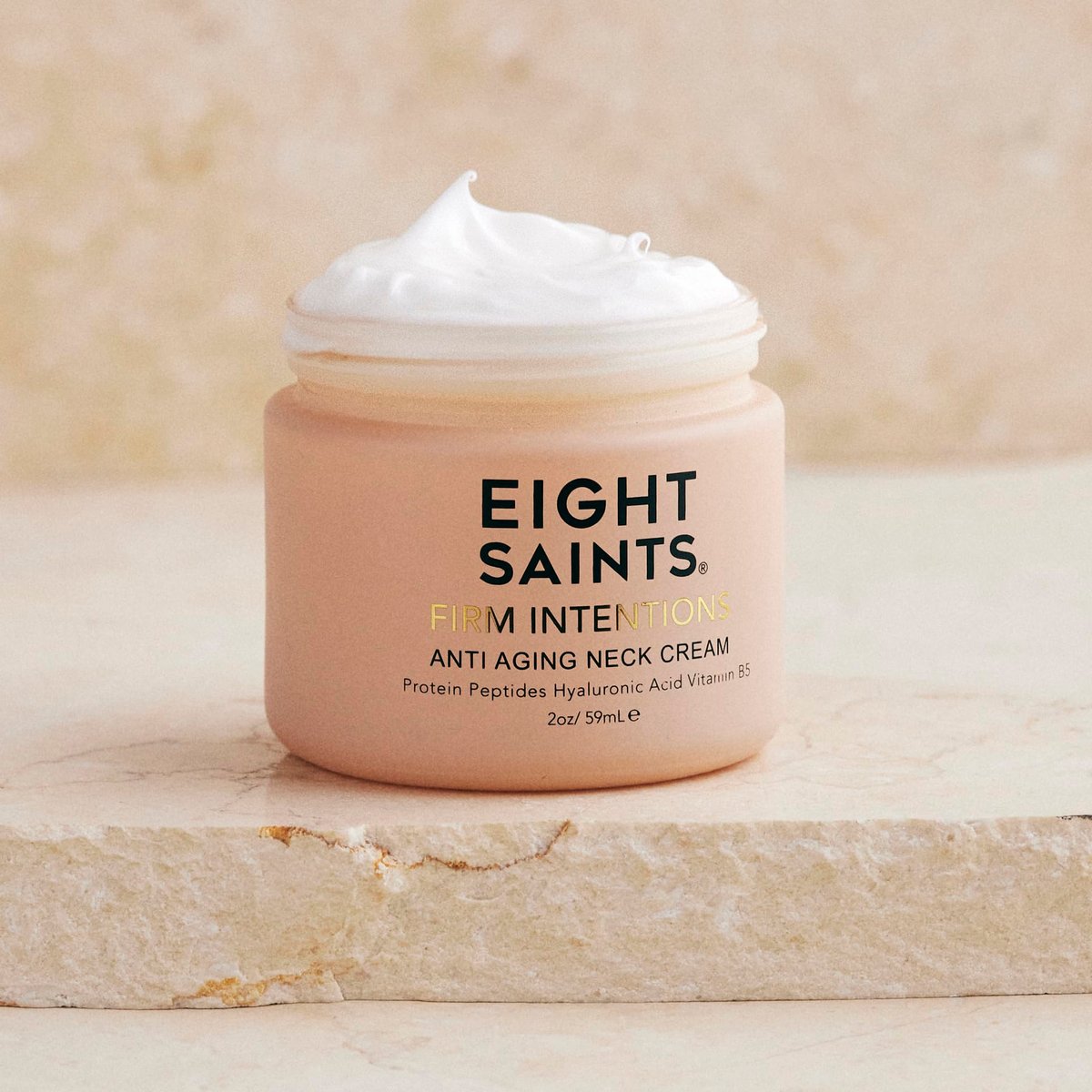 Eight Saints Firm Intentions Anti-Aging Neck Cream with Protein Peptides, Hyaluronic Acid, Niacinamide - 2 oz Avelisse