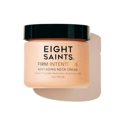 Eight Saints Firm Intentions Anti-Aging Neck Cream with Protein Peptides, Hyaluronic Acid, Niacinamide - 2 oz Avelisse