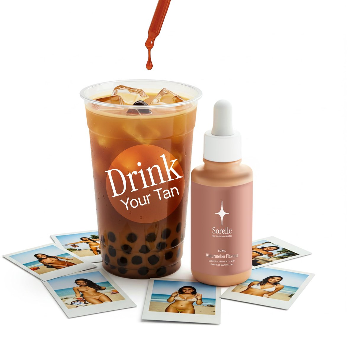 Sorelle Tanning Drops to Drink - 100% Natural Oral Liquid Sunless Tanning Drops Drinkable (50ML) Avelisse