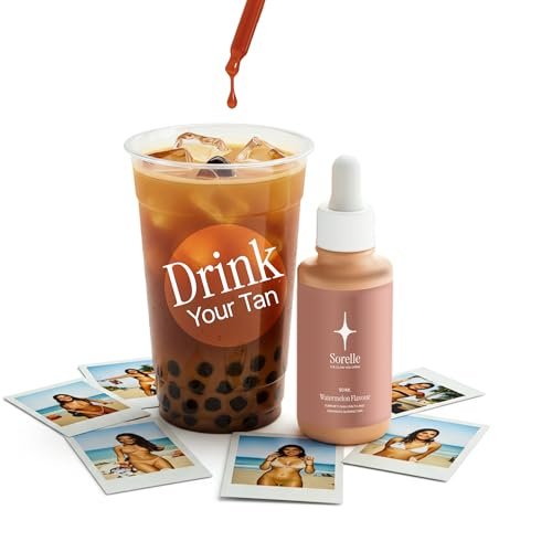 Sorelle Tanning Drops to Drink - 100% Natural Oral Liquid Sunless Tanning Drops Drinkable (50ML) Avelisse