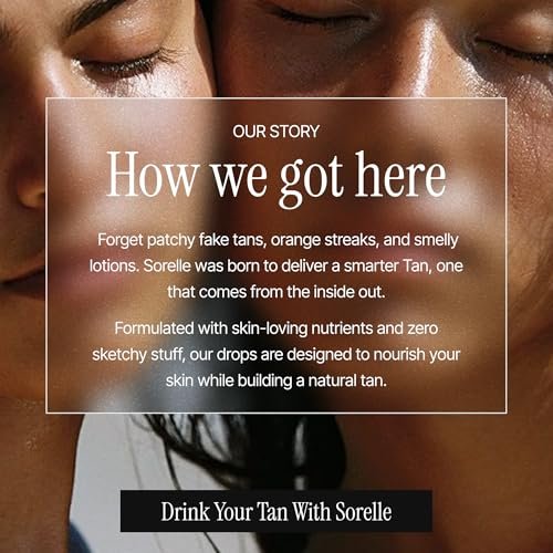 Sorelle Tanning Drops to Drink - 100% Natural Oral Liquid Sunless Tanning Drops Drinkable (50ML) Avelisse