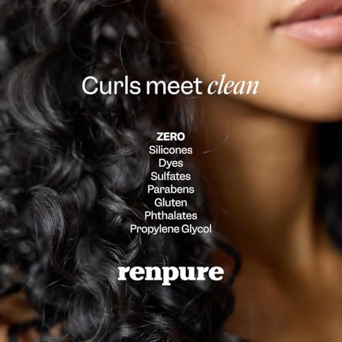 Renpure Castor Oil & Moringa Shampoo and Conditioner Set - Curl Enhancing, Moisturizing, Frizz-Free for Wavy to Curly Hair - 24 Fl Oz Each, 2 Pack Avelisse