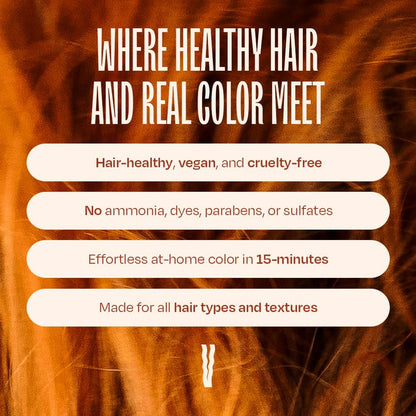 Overtone Daily Color Depositing Conditioner - Ginger Glow - Temporary Pigment with Shea, Coconut & Avocado Oils - Hydrating, Vegan & Cruelty-Free - All Hair Types - 4.5 oz Avelisse