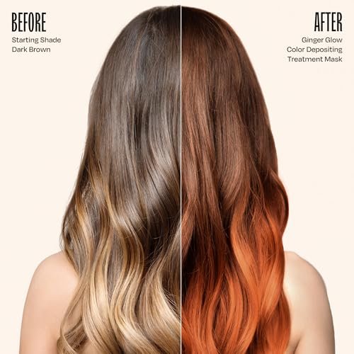 Overtone Daily Color Depositing Conditioner - Ginger Glow - Temporary Pigment with Shea, Coconut & Avocado Oils - Hydrating, Vegan & Cruelty-Free - All Hair Types - 4.5 oz Avelisse