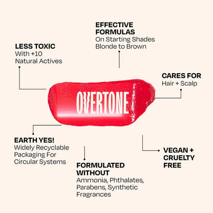 oVertone Daily Color Depositing Conditioner for Hair - Raspberry Pink - 4.5 oz - Temporary Pigment with Shea, Coconut & Avocado Oils - Hydrating, Vegan & Cruelty-Free - All Hair Types Avelisse