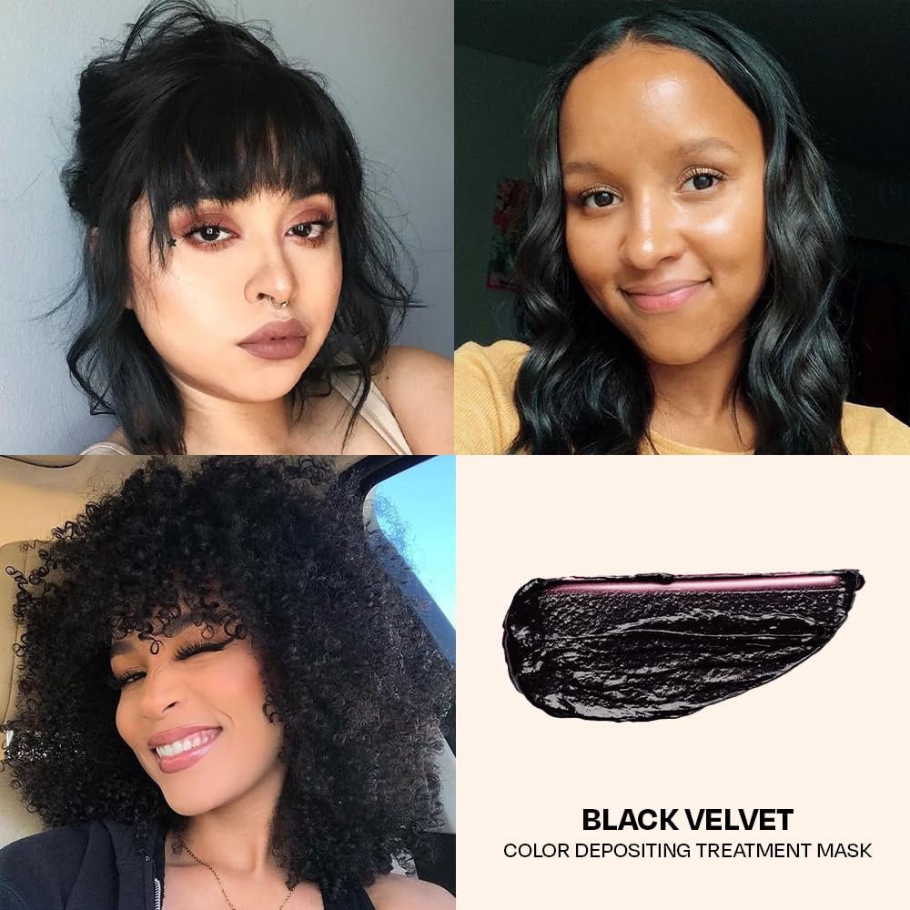 oVertone Daily Color Depositing Conditioner - Black Velvet - 4.5 oz - Vegan & Cruelty-Free Temporary Hair Color Avelisse
