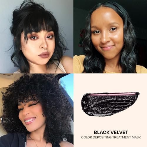 oVertone Daily Color Depositing Conditioner - Black Velvet - 4.5 oz - Vegan & Cruelty-Free Temporary Hair Color Avelisse