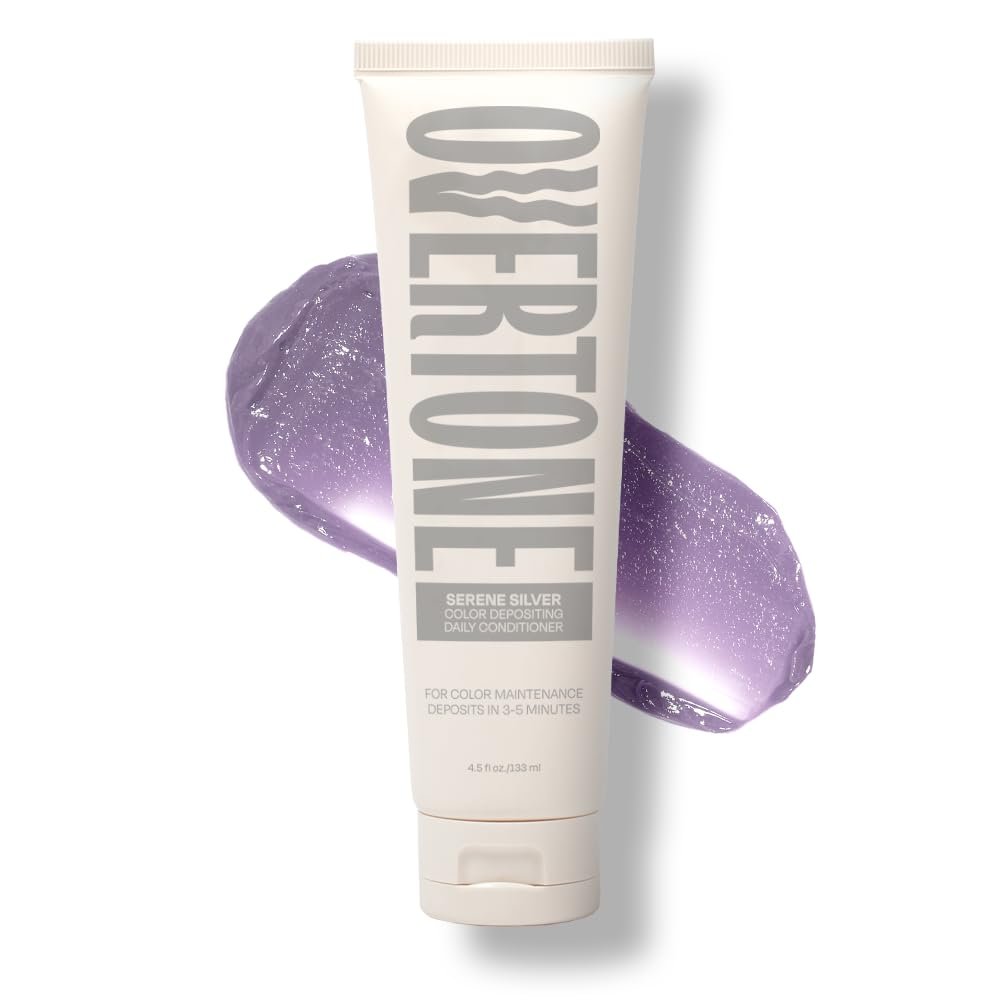oVertone Daily Color Depositing Conditioner – Serene Silver (4.5 oz) | Temporary Color Refresh & Fade Prevention with Shea Butter & Coconut Oil | Vegan & Cruelty-Free Avelisse