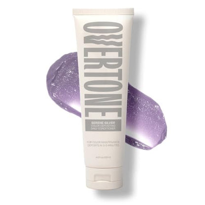 oVertone Daily Color Depositing Conditioner – Serene Silver (4.5 oz) | Temporary Color Refresh & Fade Prevention with Shea Butter & Coconut Oil | Vegan & Cruelty-Free Avelisse