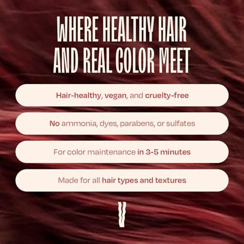 oVertone Daily Color Depositing Conditioner for Hair, Ruby Red - 4.5 oz - Vegan & Cruelty-Free Hydrating Color Conditioner Avelisse
