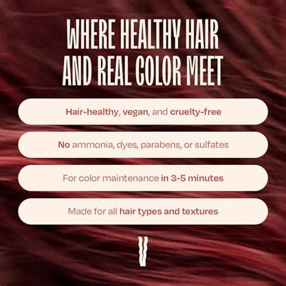 oVertone Daily Color Depositing Conditioner for Hair, Ruby Red - 4.5 oz - Vegan & Cruelty-Free Hydrating Color Conditioner Avelisse