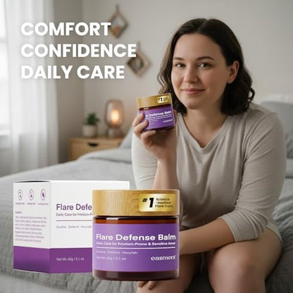 Easment Hidradenitis Suppurativa Flare Defense Balm - Science-Backed Daily Protection for Flare-Prone, Bump-Prone Skin with Microsilver BG™, Zinc Oxide & Botanical Blend, 2 oz Avelisse