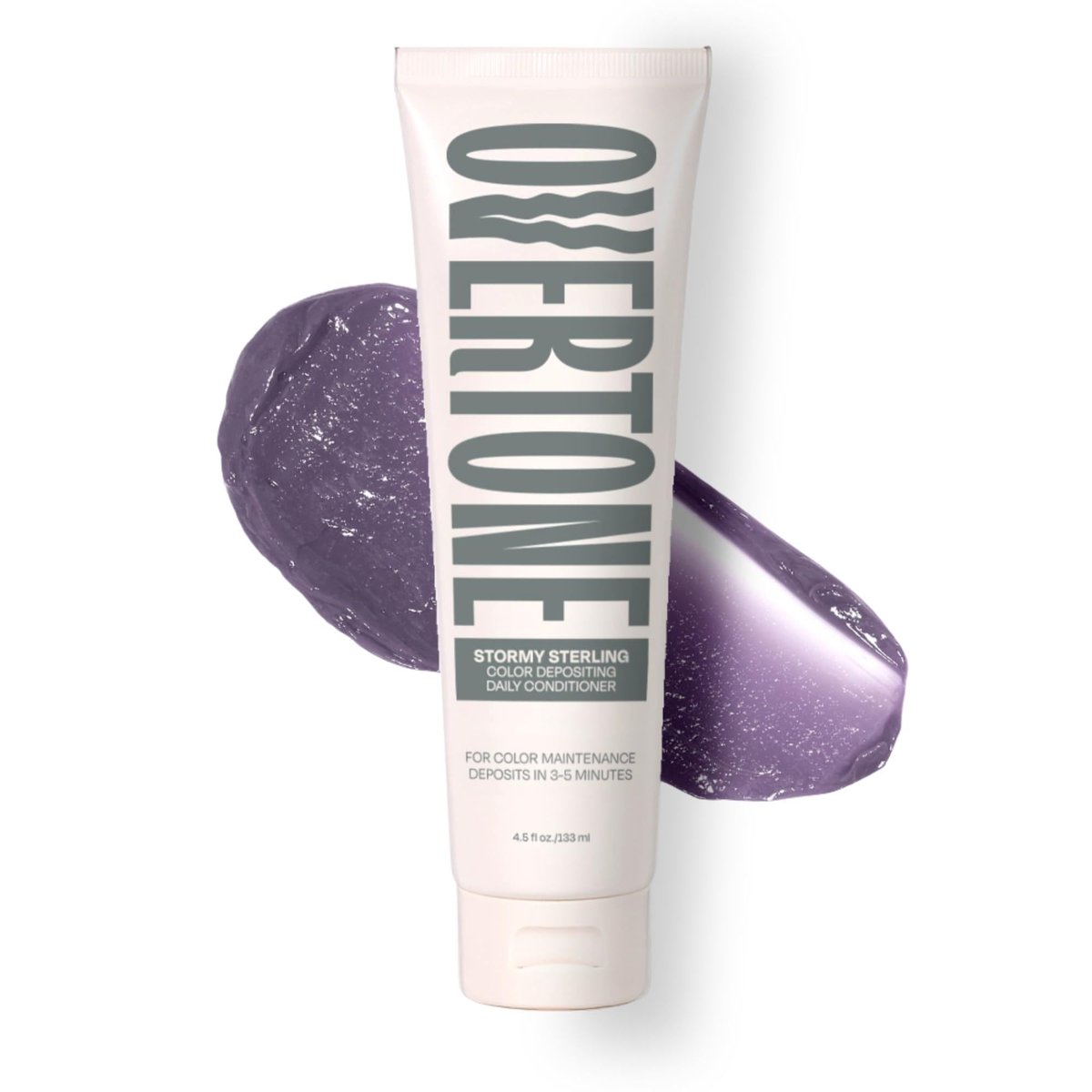 oVertone Daily Color Depositing Conditioner - Stormy Sterling, 4.5oz - Temporary Silver Pigment, Hydrating, Vegan & Cruelty-Free for All Hair Types Avelisse